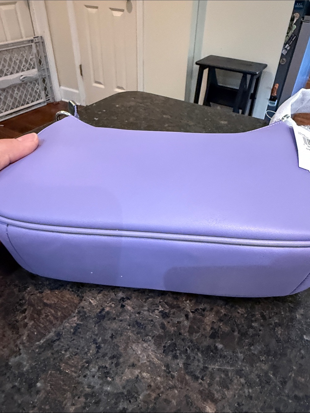 Coach Teri Lilac Leather Shoulder Bag with Embossed C - Picture 9 of 10